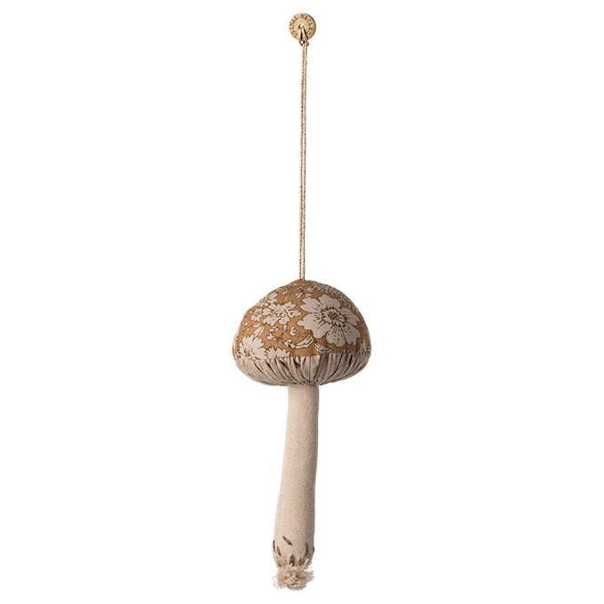 Maileg Paddenstoel Ornament, Mushroom Ornament Blossom, Ocher