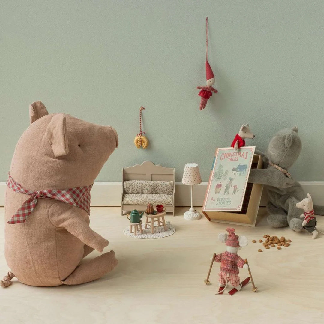 Maileg Houten Bank voor Muizen, Kitchen bench, Mouse - Light sand