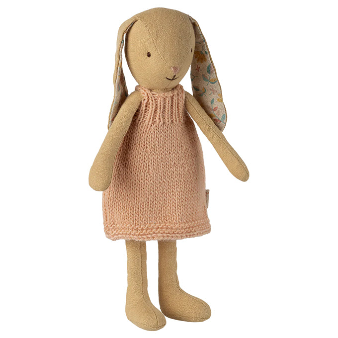 Maileg Bunny Size 1, Cream yellow - Knitted dress, 22 cm
