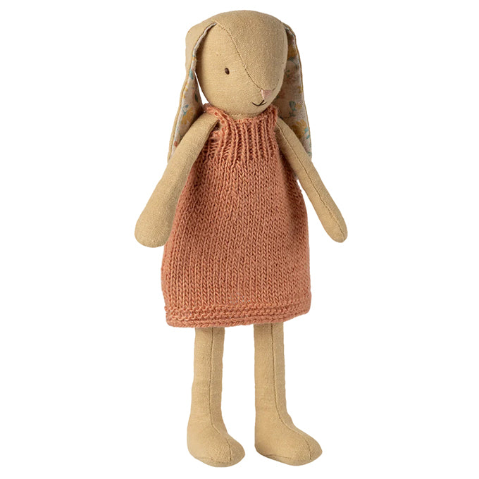 Maileg Bunny Size 2, Cream yellow - Knitted dress, 26 cm