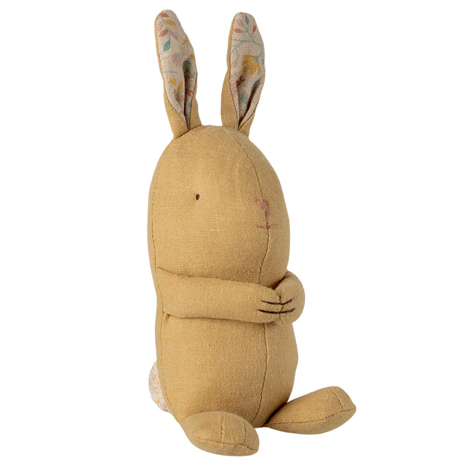 Maileg Knuffel Konijn met knuffeldoekje, Lullaby friends, Bunny Mini - Cream yellow