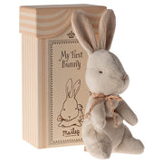 Knuffel konijn in doosje, My First Bunny, Off white