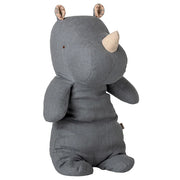 Maileg Knuffel Neushoorn Safari Friends Rhino Medium, Dusty Blue II