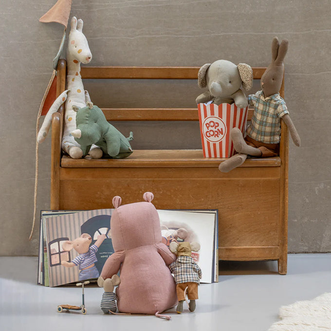 Maileg Knuffel Neushoorn Safari Friends Rhino Small, Sage