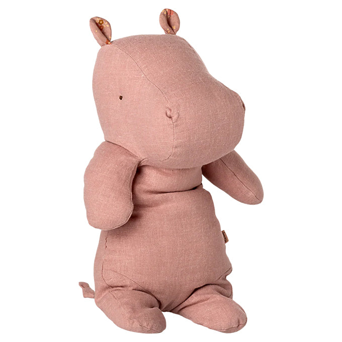 Maileg Knuffel Nijlpaard Safari Friends Medium Hippo, Rose