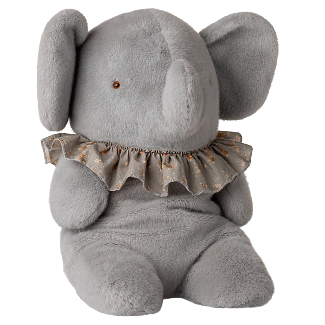 Maileg Knuffel Olifant, Elephant Plush, Big - Blue/grey, 45 cm