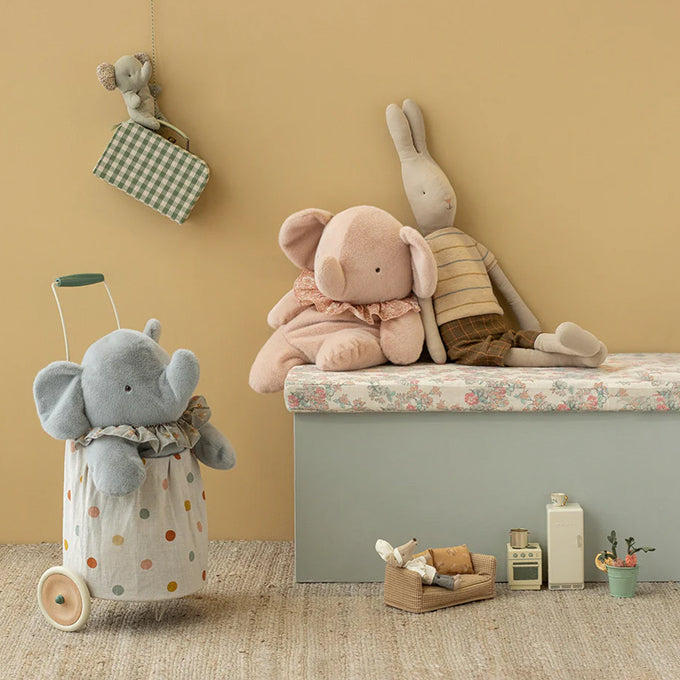 Maileg Knuffel Olifant, Elephant Plush, Big - Powder, 45 cm