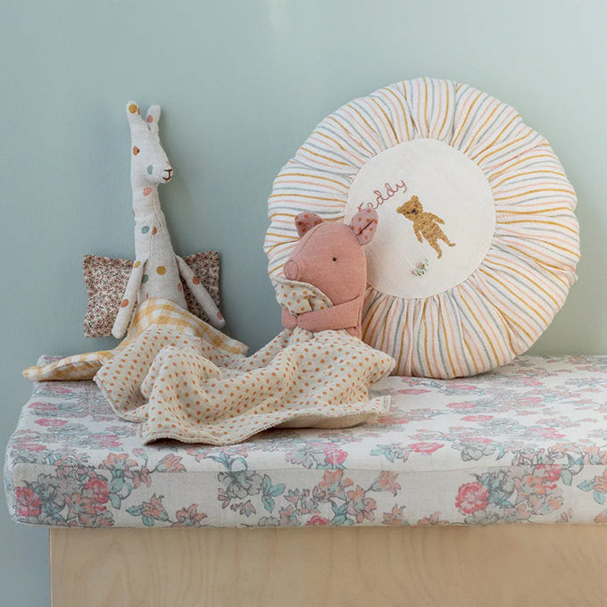 Maileg Knuffel Varken met knuffeldoekje, Lullaby friends, Pig Mini - Rose