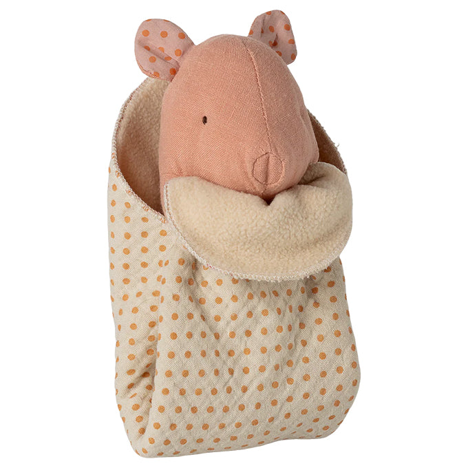 Maileg Knuffel Varken met knuffeldoekje, Lullaby friends, Pig Mini - Rose