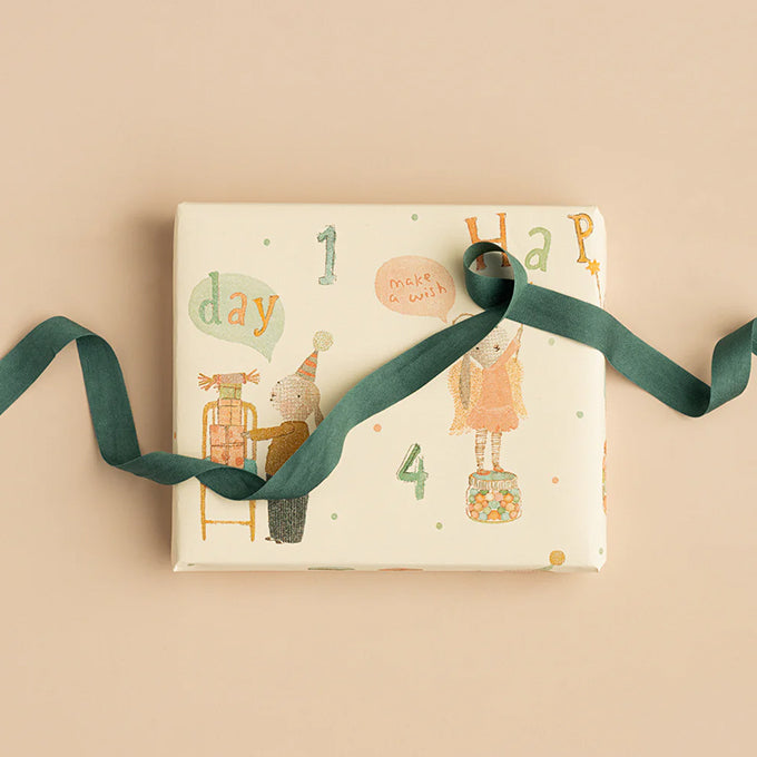 Maileg cadeaulint, Petrol, 18 mm breed x Lengte 10 m