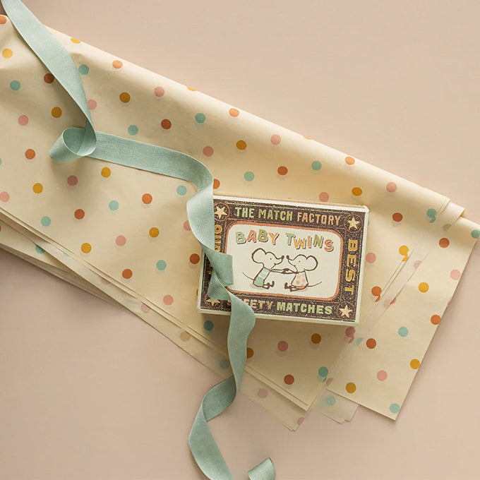 Maileg cadeaulint, Dusty Mint, 18 mm breed x Lengte 10 m