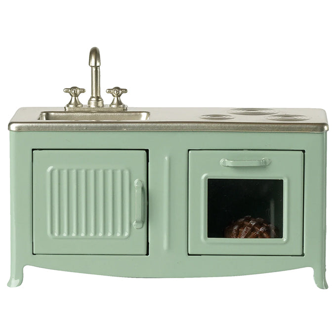 Maileg Metalen keuken voor Muizen, Mint, hoogte 7,5 cm