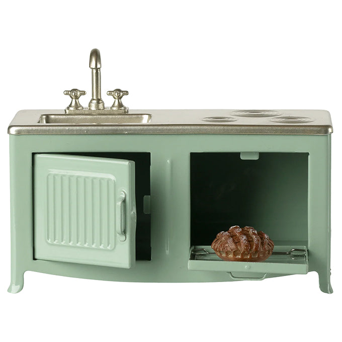 Maileg Metalen keuken voor Muizen, Mint, hoogte 7,5 cm
