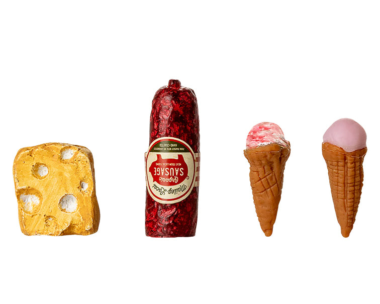 Maileg metalen koelkast voor Muizen, Fridge Mouse, Off white, 14cm