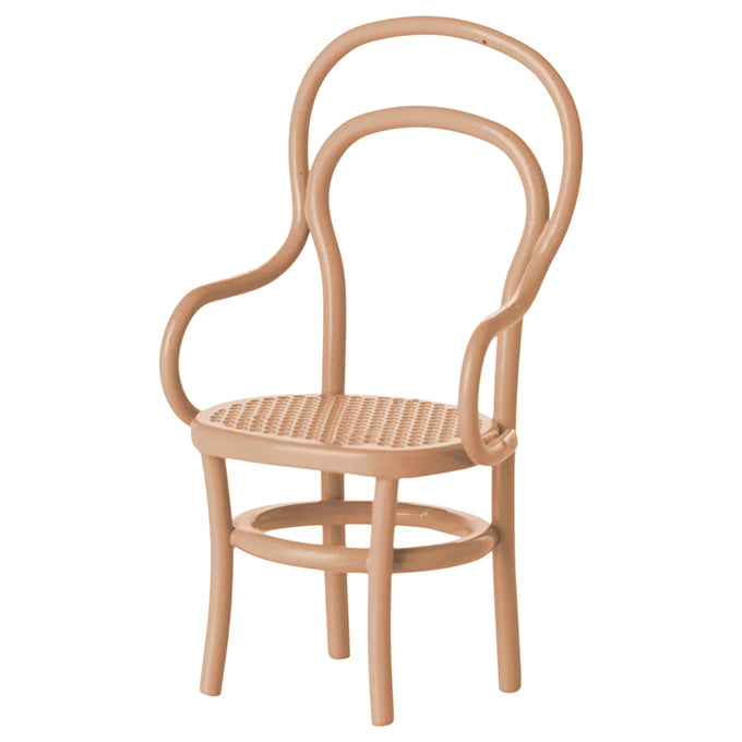 Maileg metalen stoeltje voor muizen, Vintage chair Mouse, Dark powder