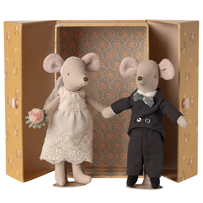 Maileg muizen bruidspaar, wedding mice couple in box