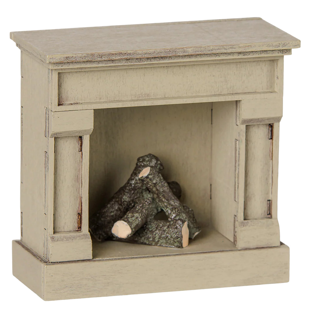 Maileg Open Haard, Fireplace, Off-white, 8,5cm