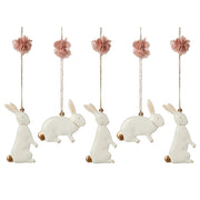 Maileg 5 Metalen Konijnen Hangers in doosje, Metal ornaments, Easter bunny