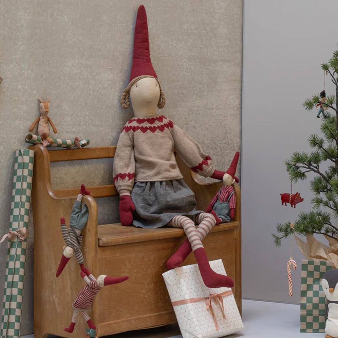 Maileg Pixy, Size 6 - Girl, Skirt and knitted sweater, 105 cm