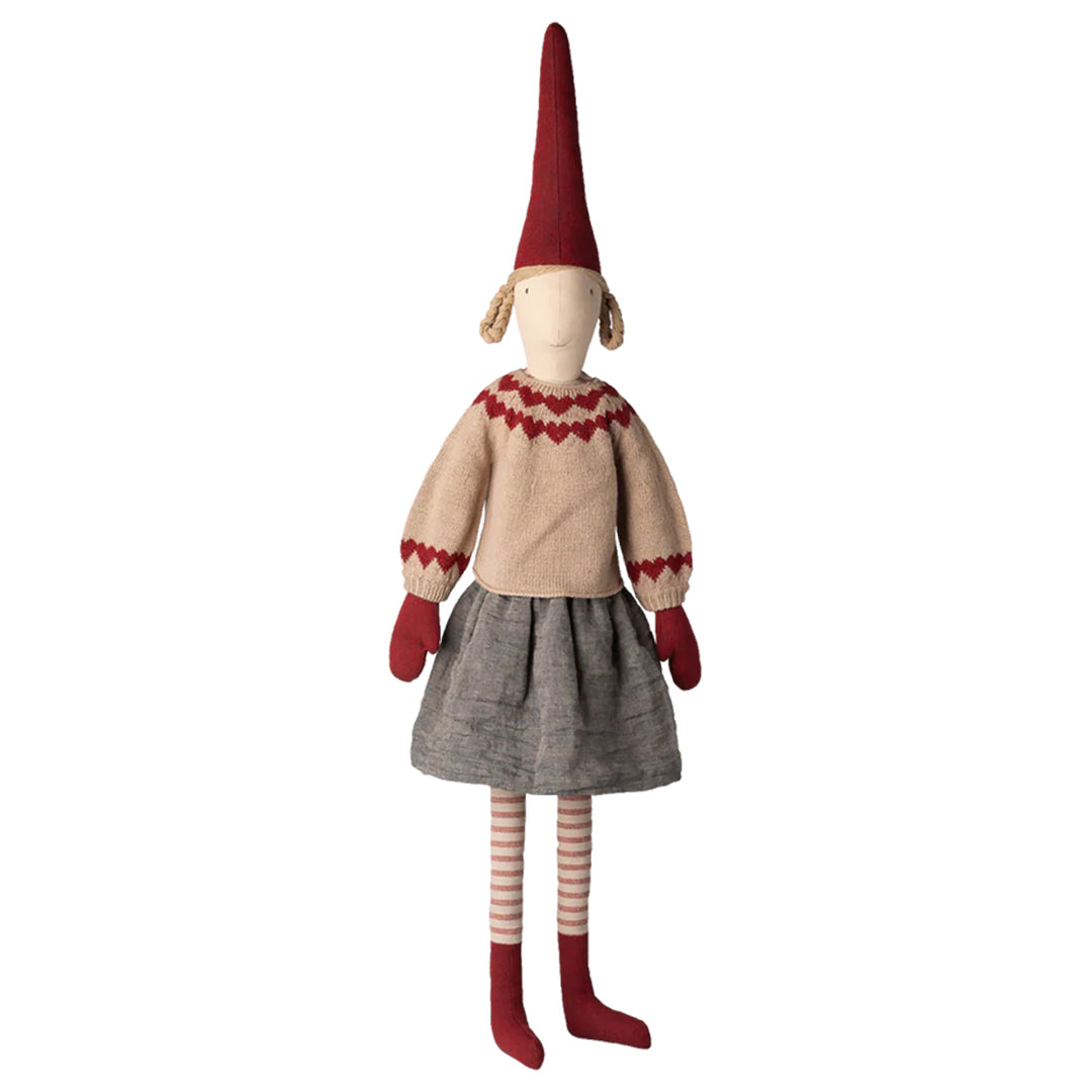 Maileg Pixy, Size 6 - Girl, Skirt and knitted sweater, 105 cm