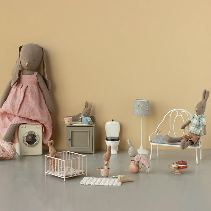 Maileg Schemerlamp, Floor lamp Miniature - Sand 22cm