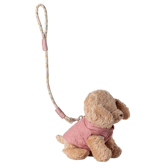Maileg Harnas met riem voor Knuffel Puppy, Pet supply - Rose