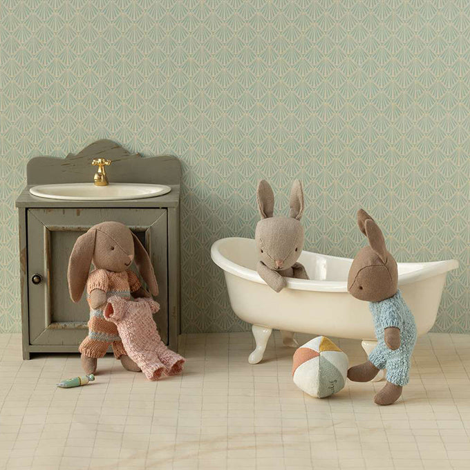 Maileg set konijntje met bal, Rabbit set, Micro - Brown - Dusty Rose, 13,5 cm (kopie) (kopie)