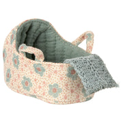 Maileg Reiswieg voor Baby Muizen, Carry cot - Blue 9,5 cm