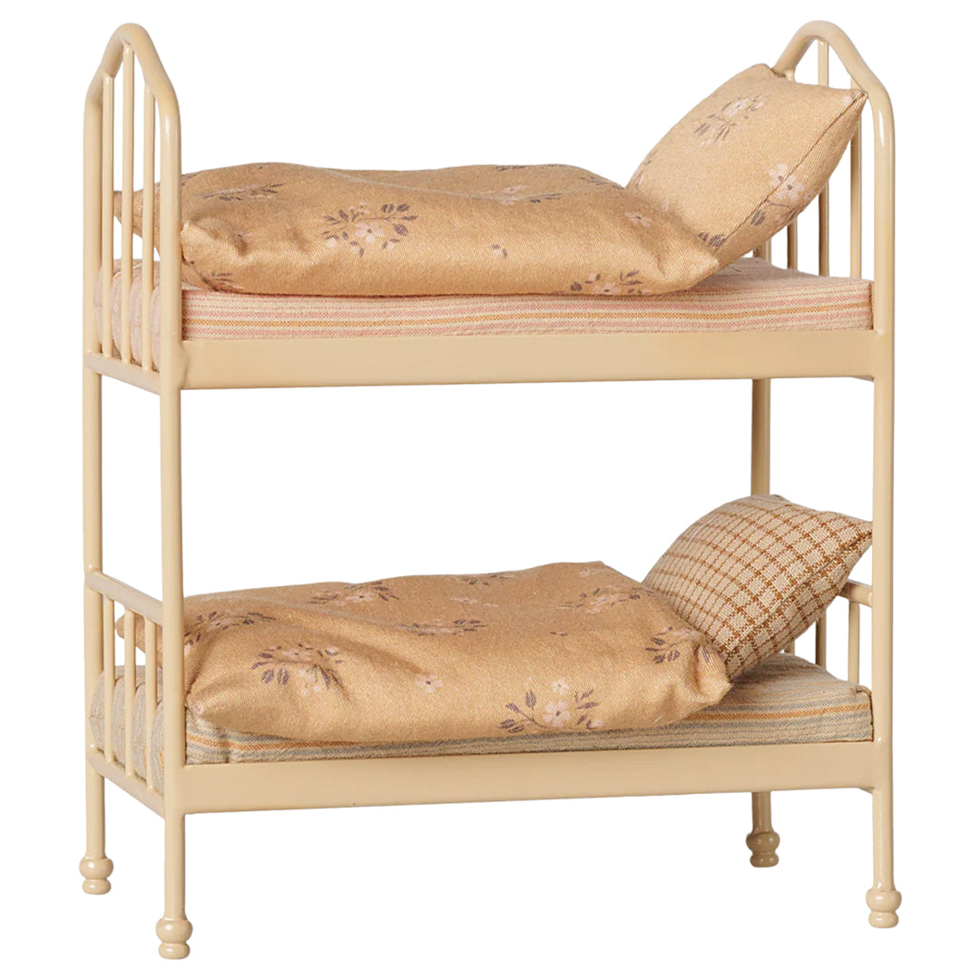 Maileg Metalen Stapelbed voor Muizen, Bunk bed, Mouse - Wheat