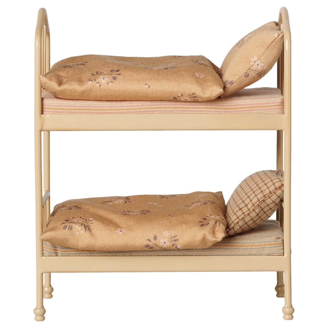 Maileg Metalen Stapelbed voor Muizen, Bunk bed, Mouse - Wheat