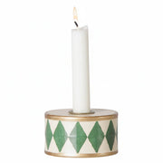 Maileg Metalen Kandelaar, Drum - Green/Off white
