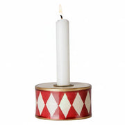Maileg Metalen Kandelaar, Drum - Off white/Red