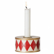 Maileg Metalen Kandelaar, Drum - Red/Off white