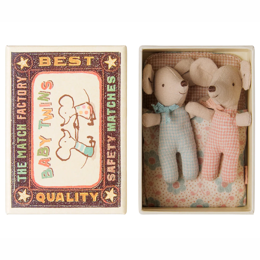 Maileg Baby Tweeling in doosje, Twins Baby mice II