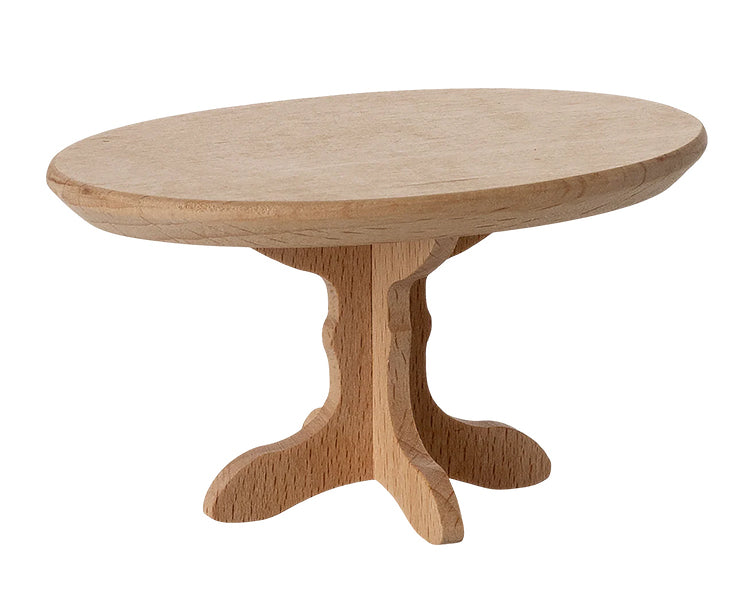 Maileg houten salontafeltje, Oval coffee table Mouse, hoogte 4,5cm