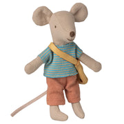 Maileg Kleine Broer muis met tas - Little Brother Mouse with Bag