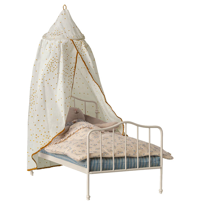 Maileg Poppenhuis Hemeltje, Miniature bed canopy - Off white, 32cm hoog