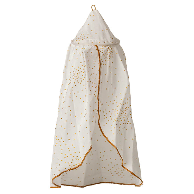 Maileg Poppenhuis Hemeltje, Miniature bed canopy - Off white, 32cm hoog