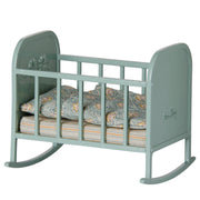 Maileg metalen wiegje, Cradle, My / Baby mouse - Blue mint II