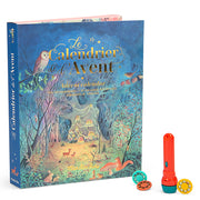 Moulin Roty Adventskalender met Verhaaltjeslamp en 23 schijfjes 'La Grande Famille'