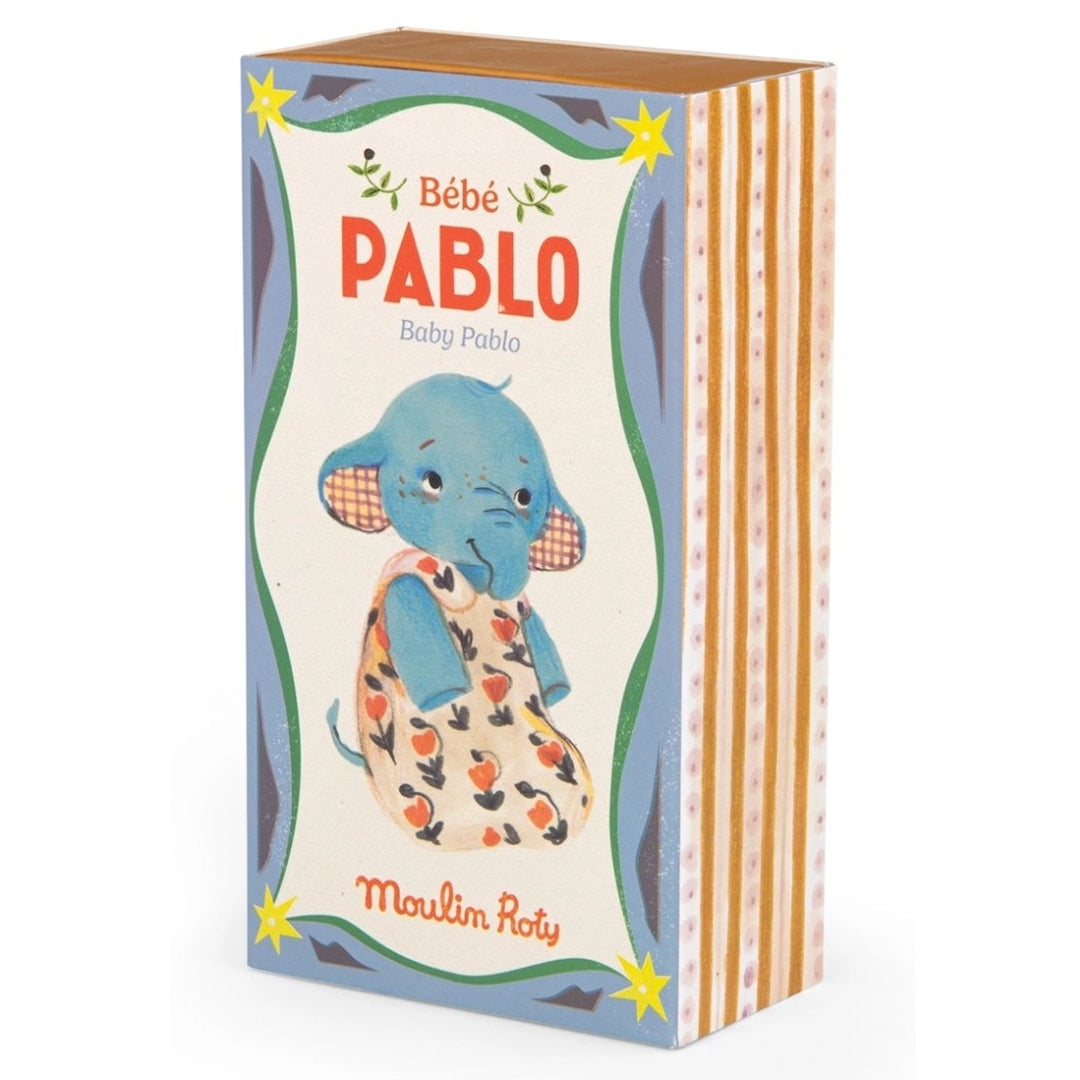 Moulin Roty Knuffel Baby Pablo de olifant in geschenkdoos, Les Minouchkas