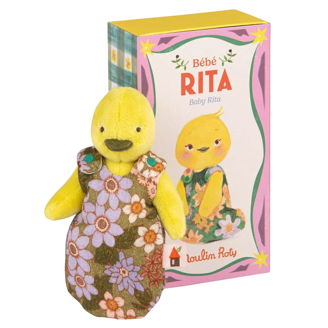 Moulin Roty Knuffel Baby Rita de eend in geschenkdoos, Les Minouchkas
