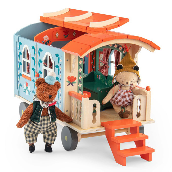 Moulin Roty houten Woonwagen, Les Minouchkas, 51cm