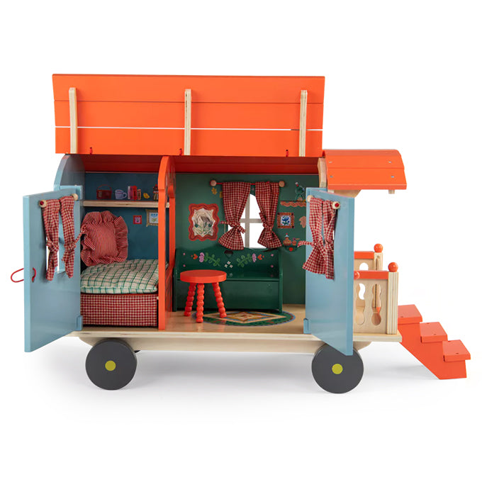 Moulin Roty houten Woonwagen, Les Minouchkas, 51cm