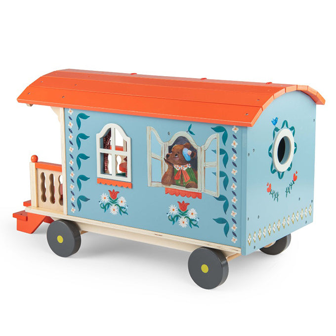 Moulin Roty houten Woonwagen, Les Minouchkas, 51cm