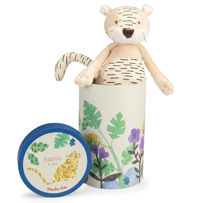 Moulin Roty Knuffel Tijger Baboo in geschenkdoos, 'La forêt Mawa'