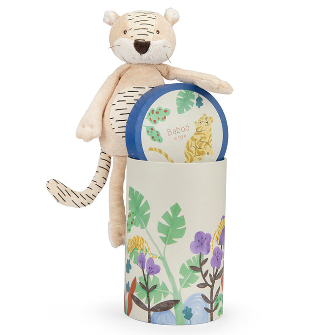 Moulin Roty Knuffel Tijger Baboo in geschenkdoos, 'La forêt Mawa'
