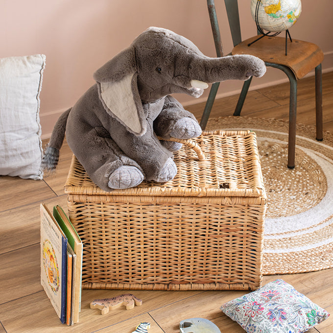 Moulin Roty Knuffel Olifant Groot, 'Tout autour du monde'