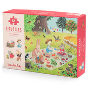 Moulin Roty 4 Puzzels 'Vier seizoenen', La grande Famille, 4 x 12 st, 3+