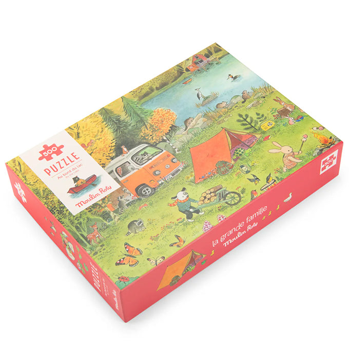 Moulin Roty Puzzel 'Aan het meer', La grande Famille, 500st, 8+